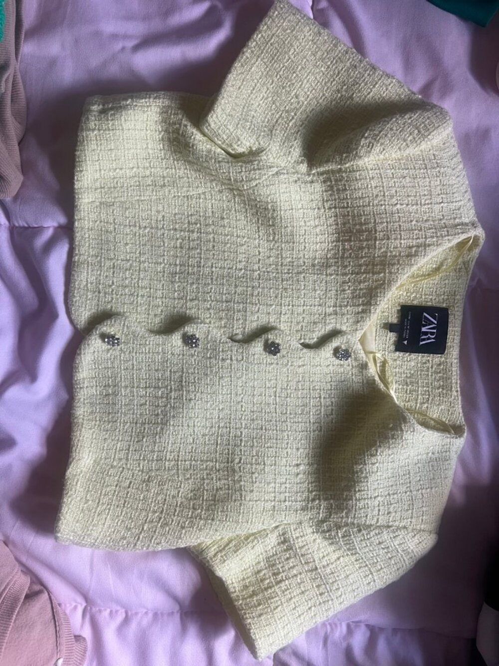 Zara Butter Yellow Off-Shoulder Twist Top | Medium